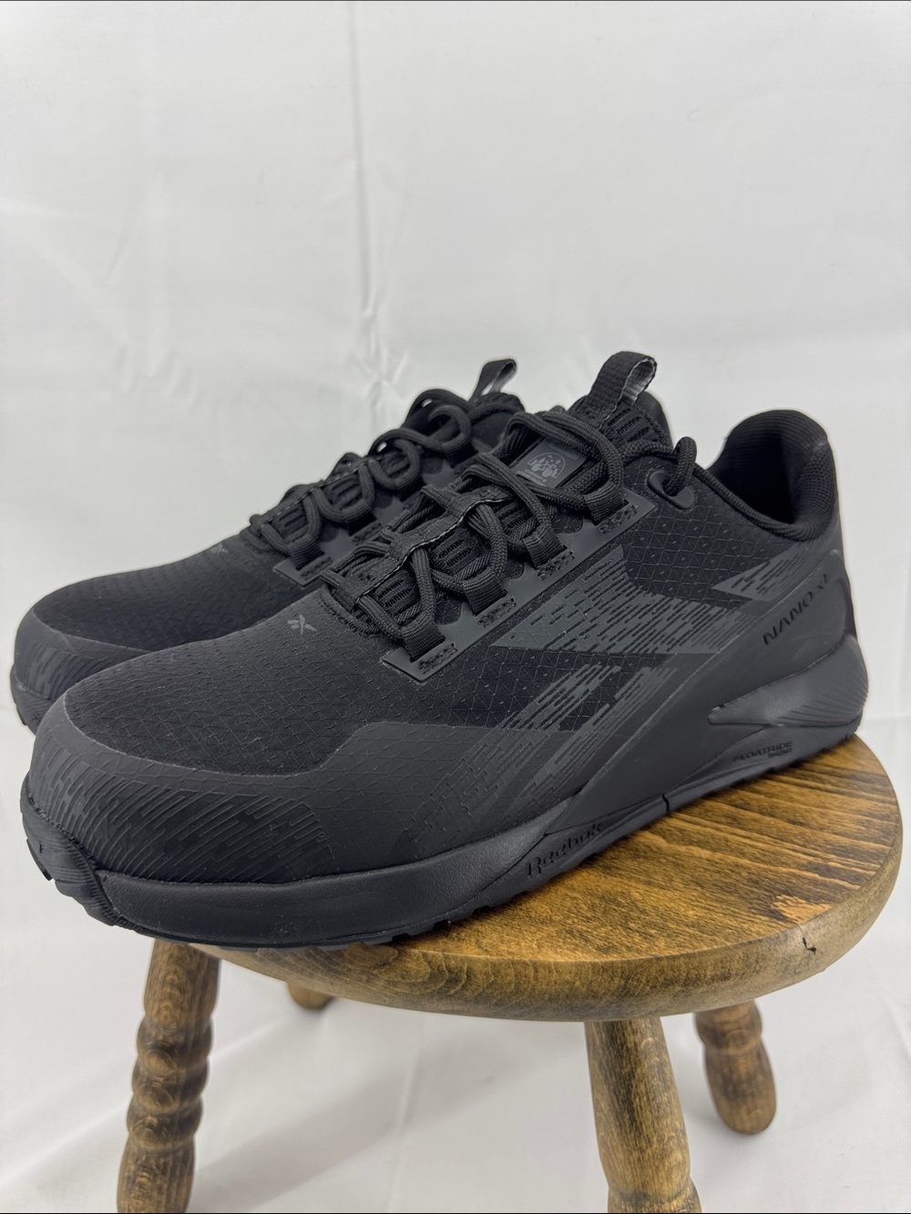 NWOT Reebok Unisex Nano X1 Adventure Work Safety Shoe in All Black, W 9, M 7